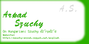 arpad szuchy business card